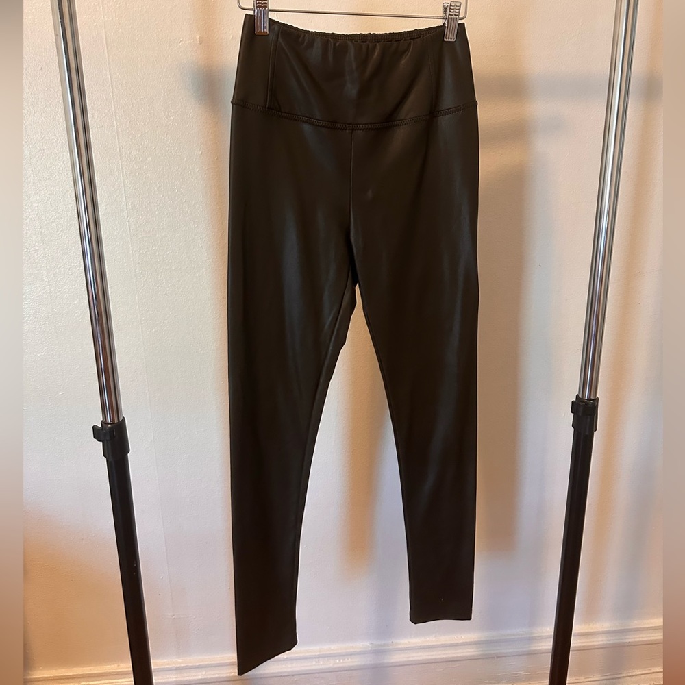 AKIRA Dark Brown Faux Leather Leggings